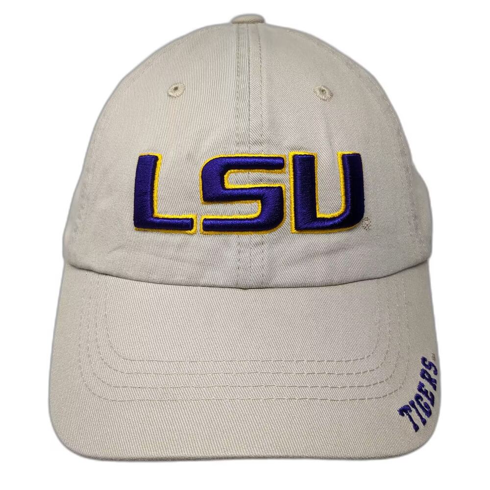 LSU Tigers NCAA Captivating Headwear Baseball Cap Beige Purple One Size OSFM Hat